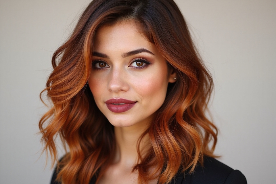 amber to rust shades