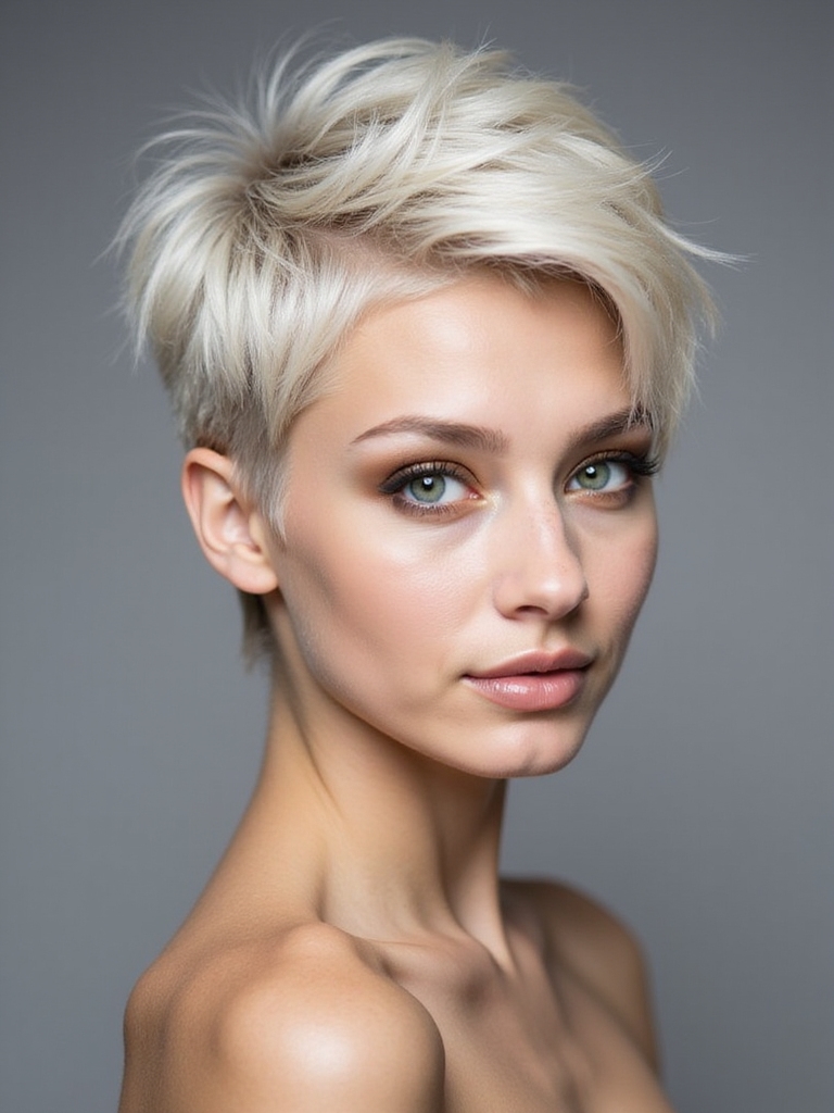 bold textured pixie cut