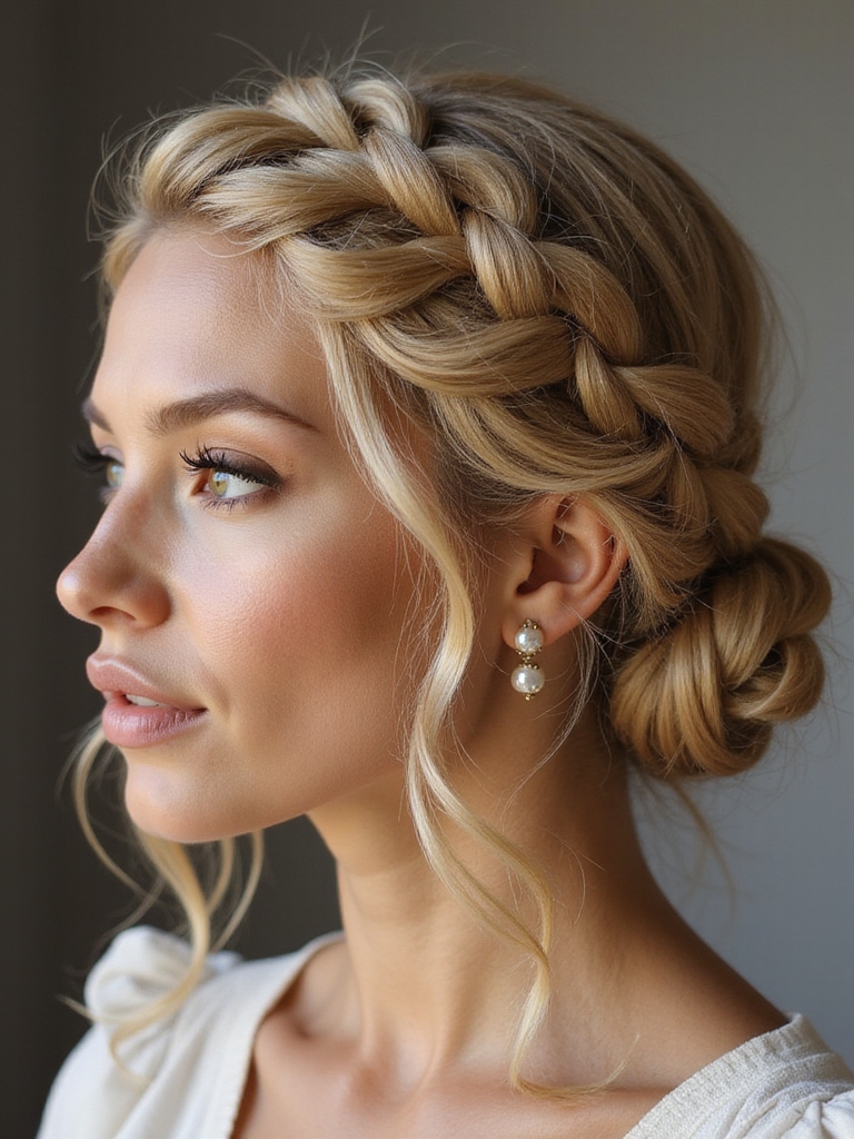 braid and bun together