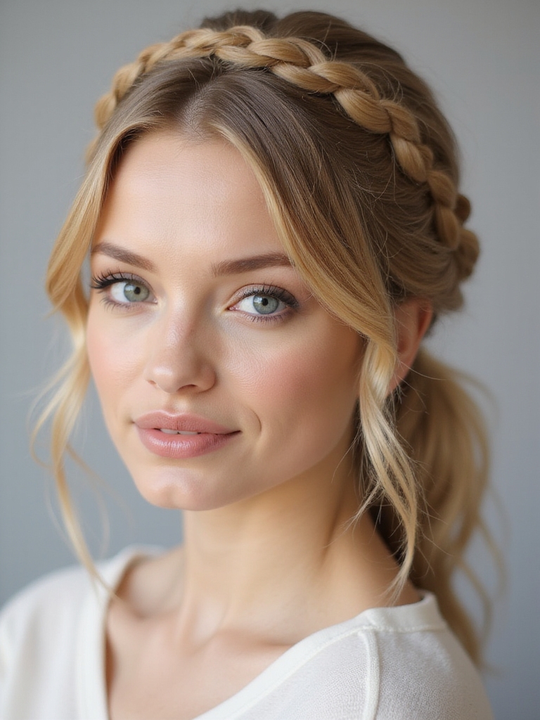 braided crown hairstyle tutorial