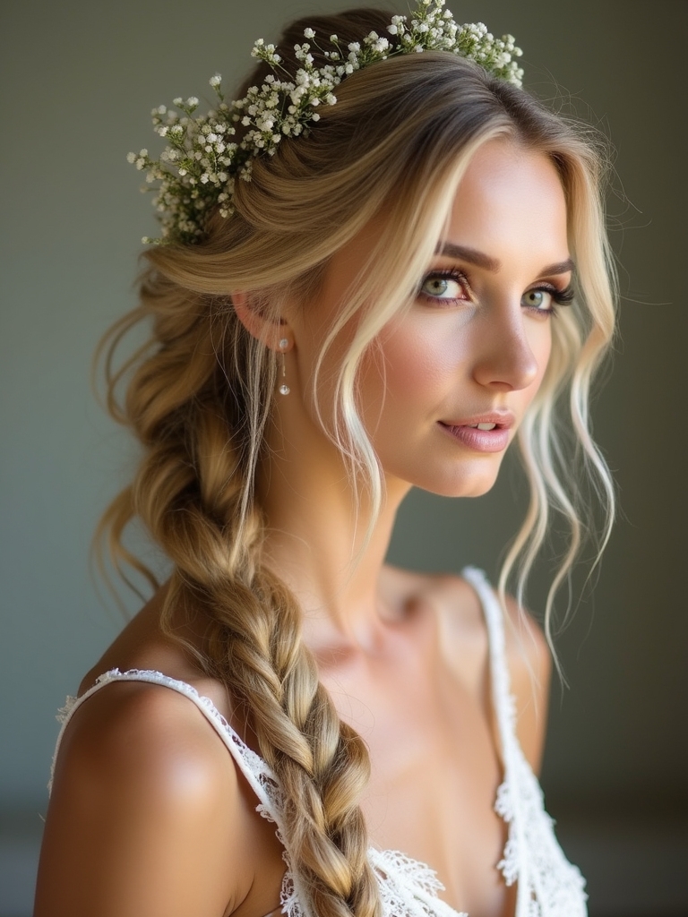 braided ponytail for boho