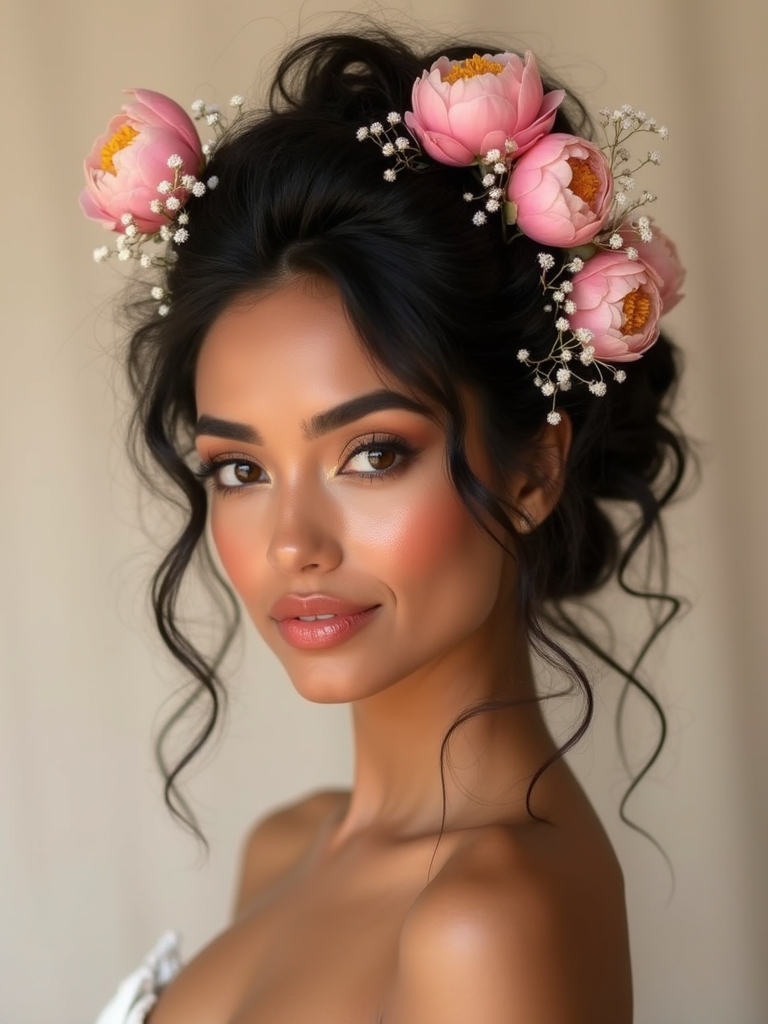 celebrity flower hairstyle inspiration