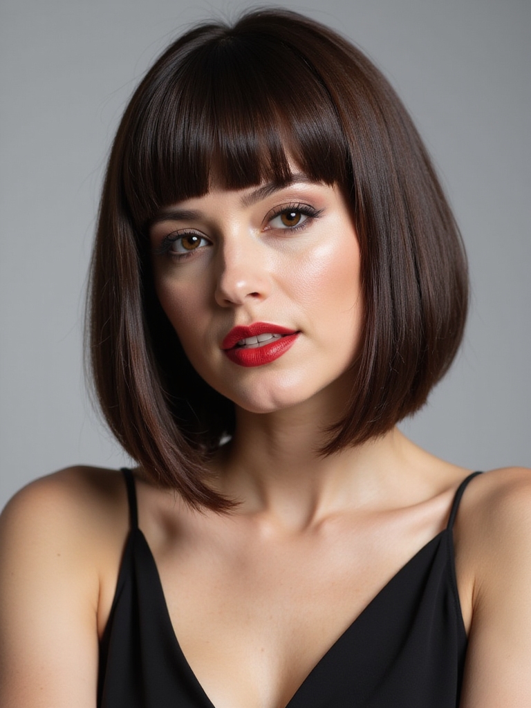 chic blunt bob hairstyle