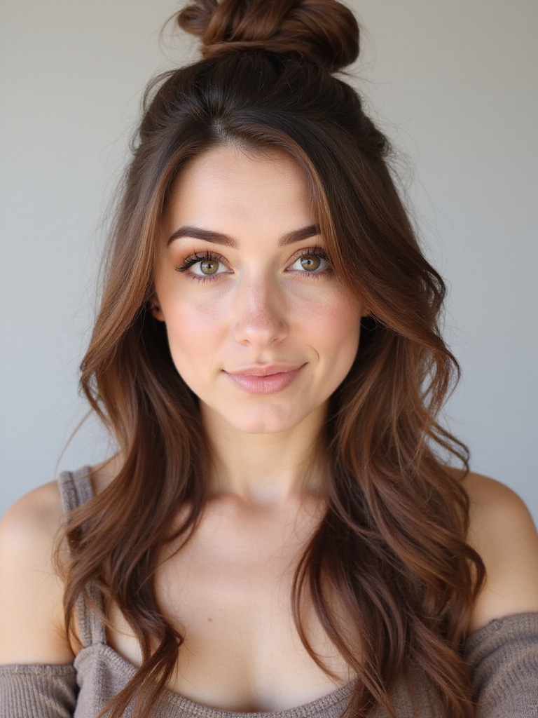 chic half up hairstyle solution