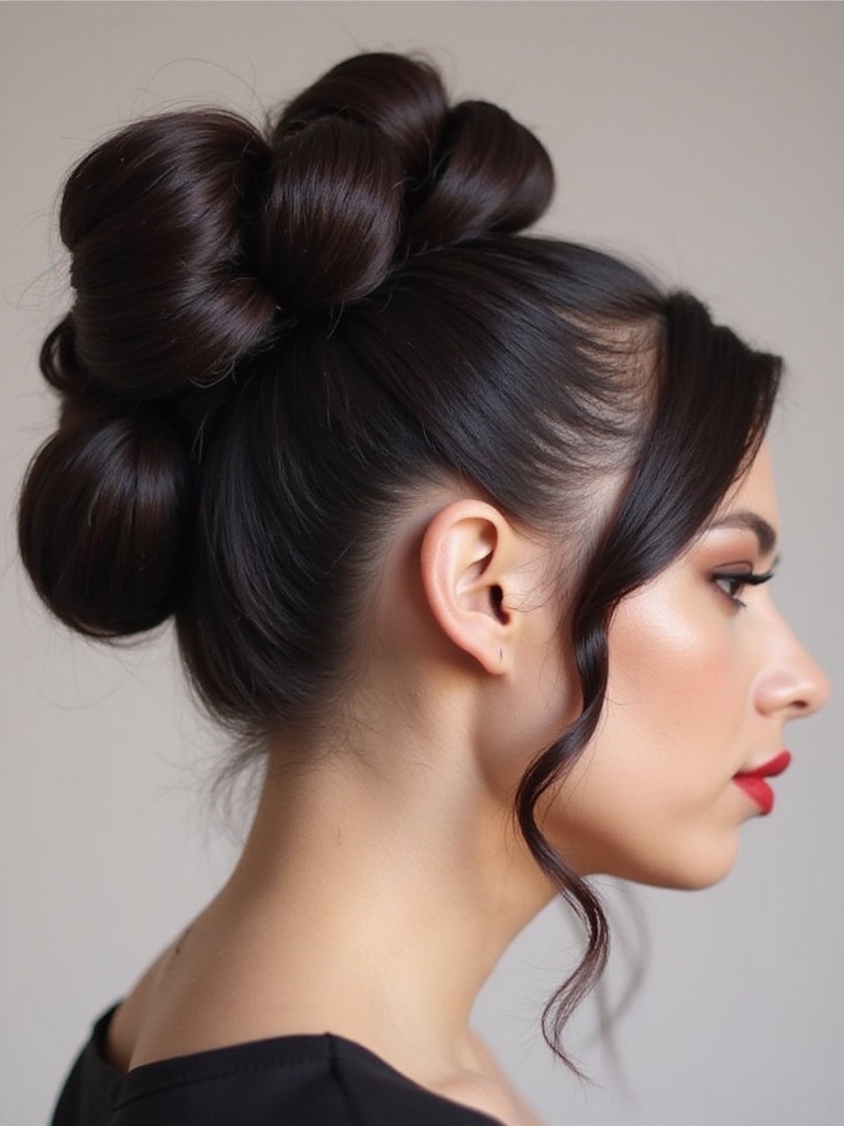 chic playful gravity defying hairstyle