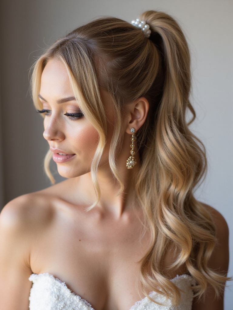 chic practical bridal ponytails