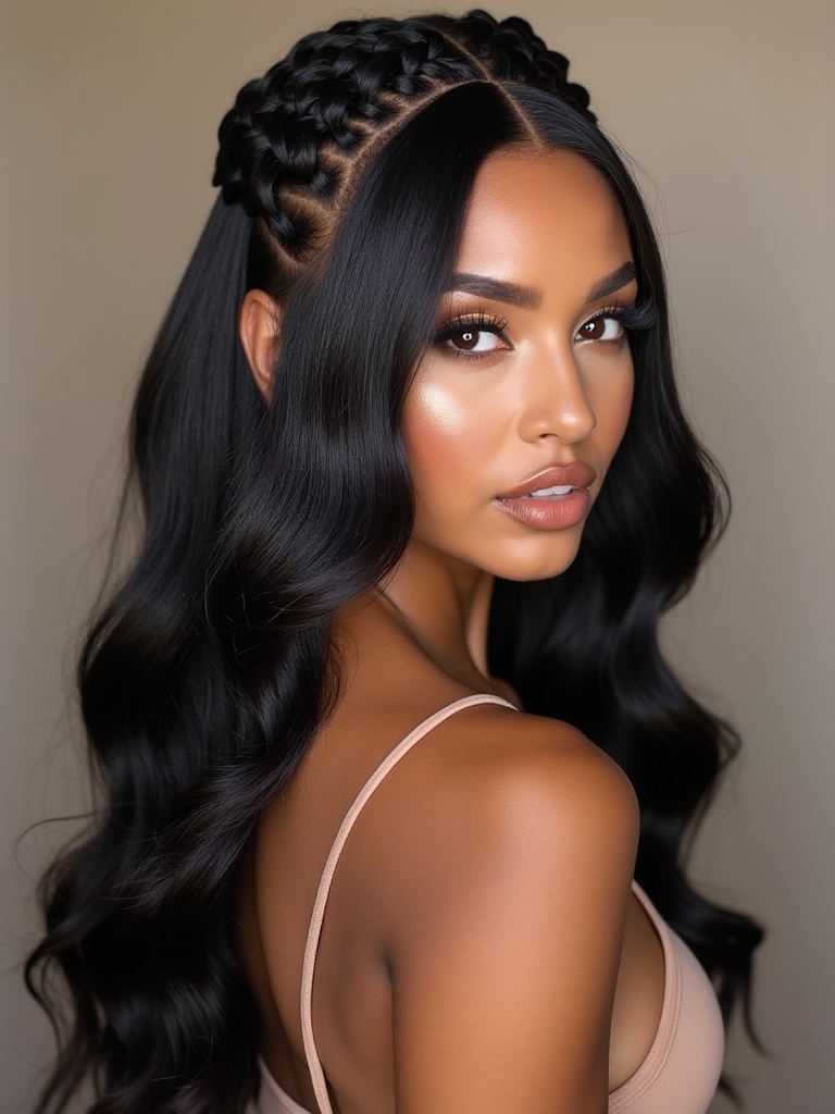 cornrows and soft waves