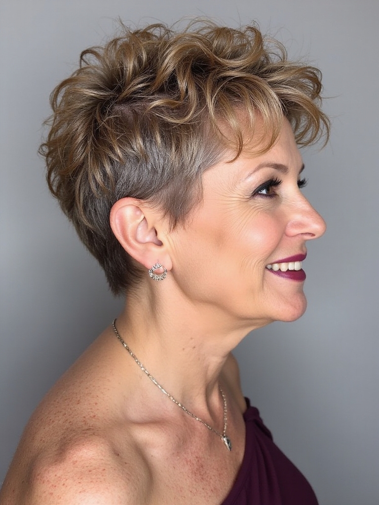 curly pixie cut confidence