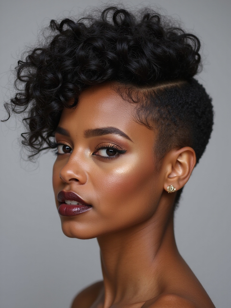dynamic tapered curls style