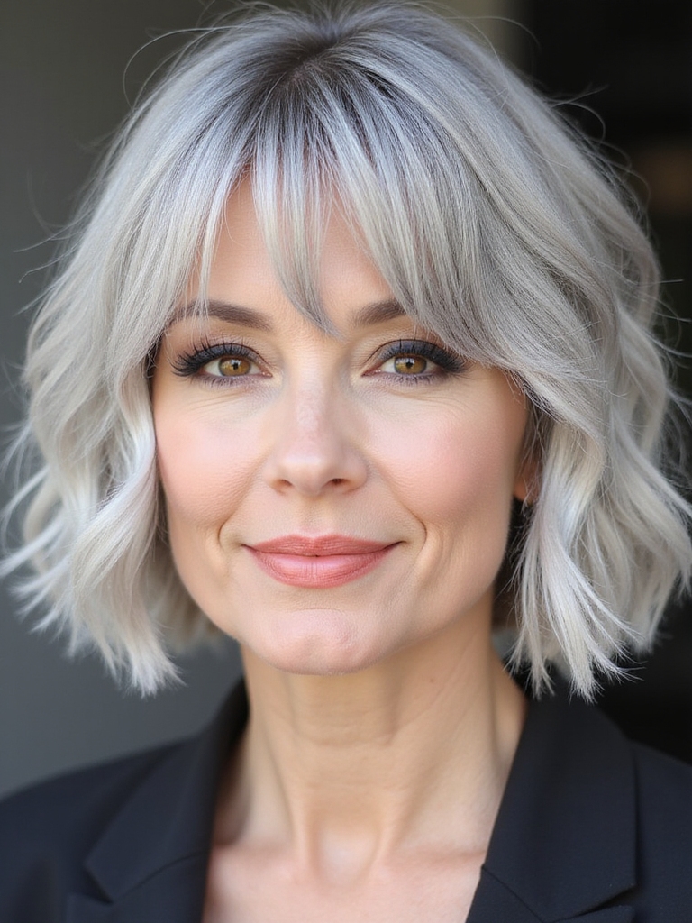 effortless allure with bangs