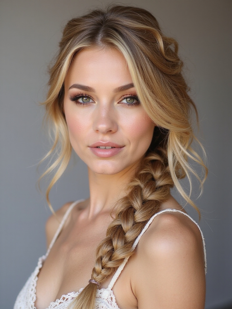 effortless boho chic hairstyle