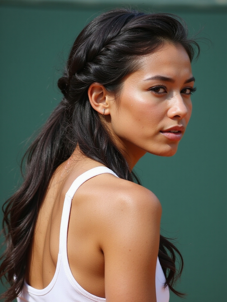 effortless chic low ponytail