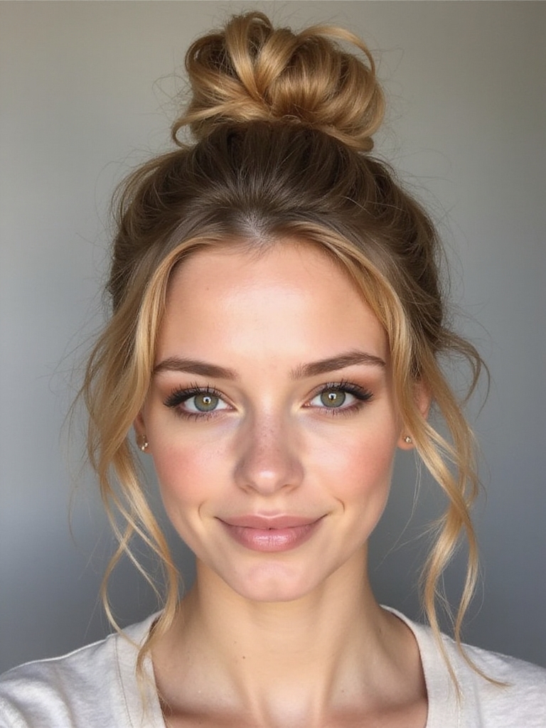 effortless messy top knot