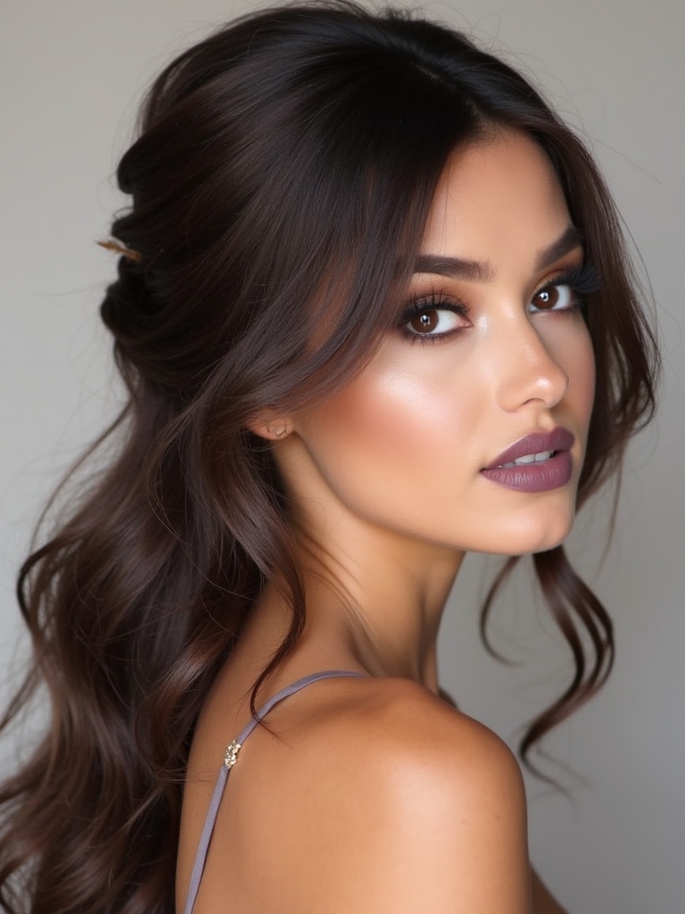 effortlessly chic half updo