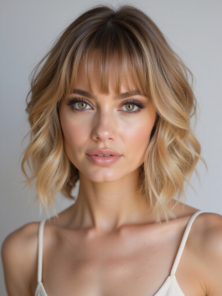 effortlessly chic wavy bob