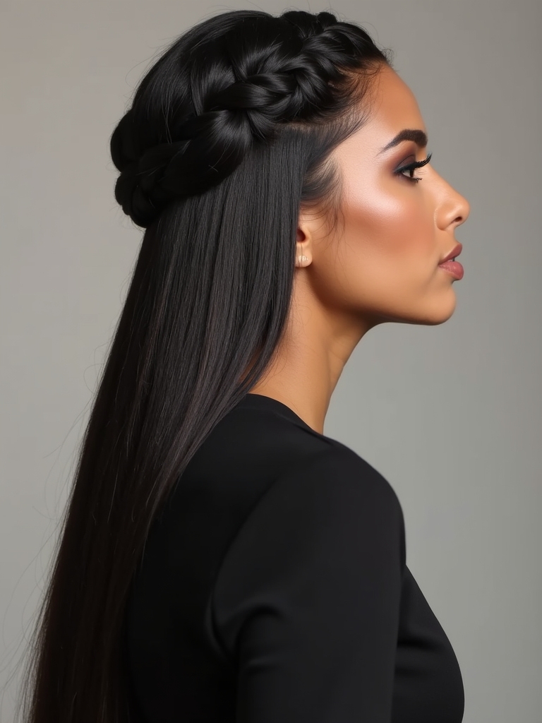 elegant braided crown hairstyle