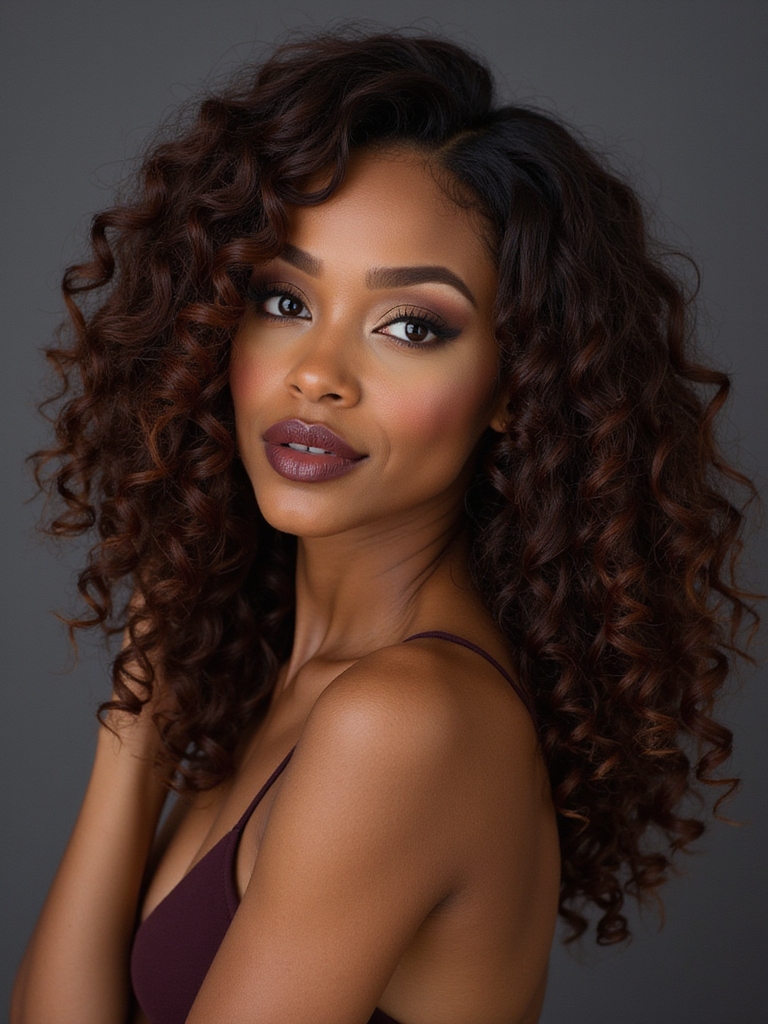 elegant curly weave styles