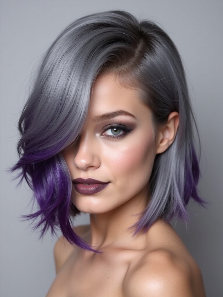 elegant grey and violet