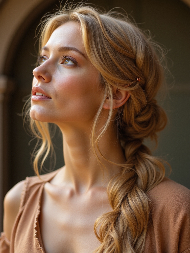 elegant low ponytail twist