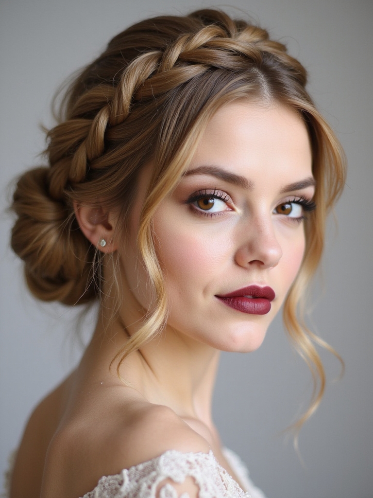 elegant rope braid updo