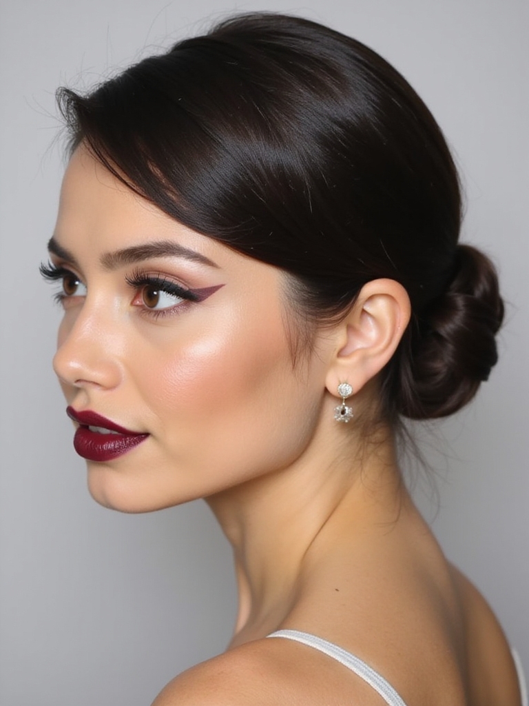 elegant sleek low bun