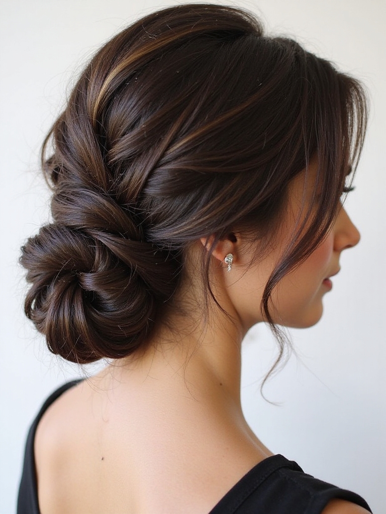 elegant twisted side bun