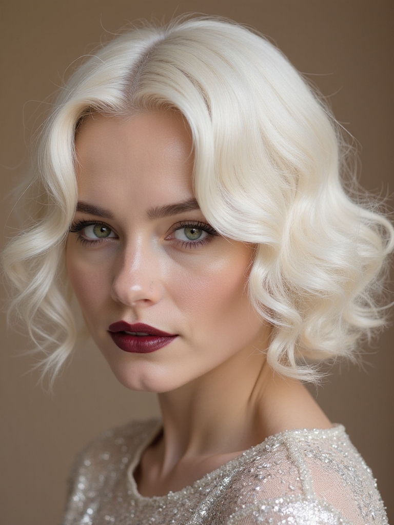 elegant vintage finger waves