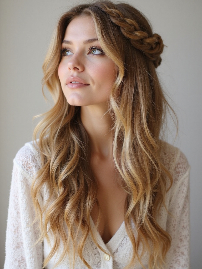 enchanting waterfall braid hairstyle