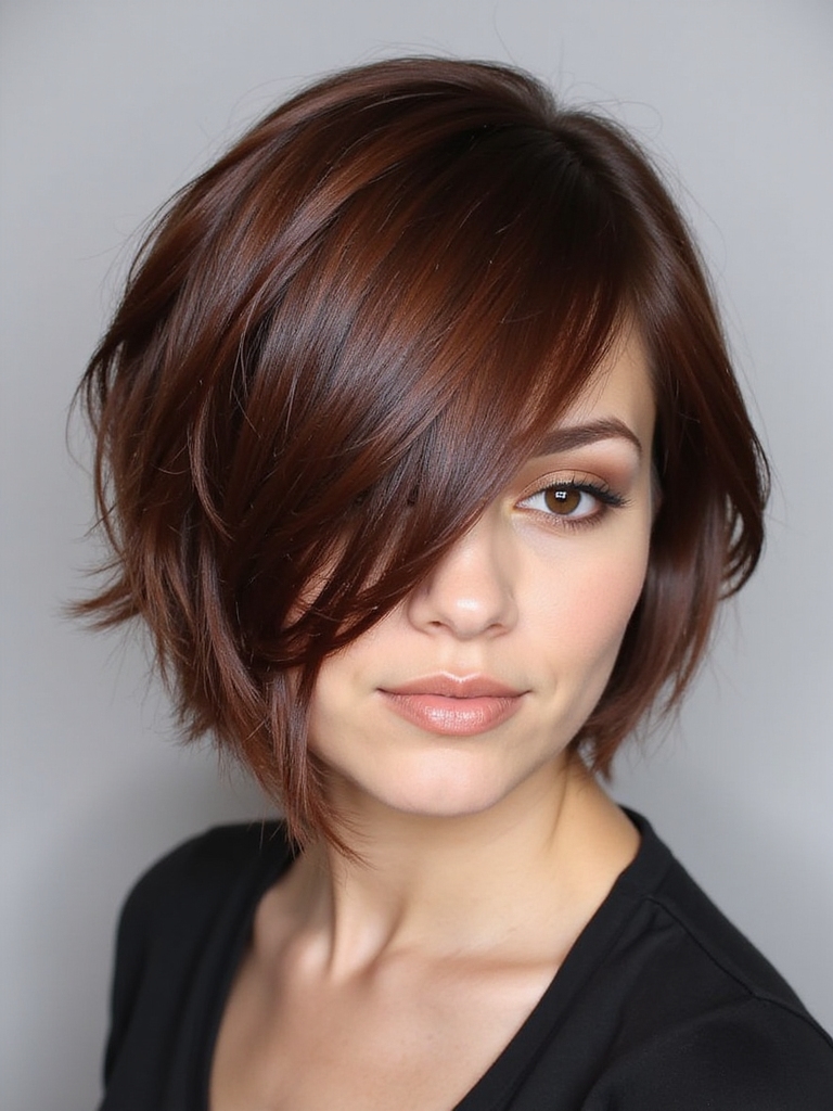 enhance angled bob hairstyle