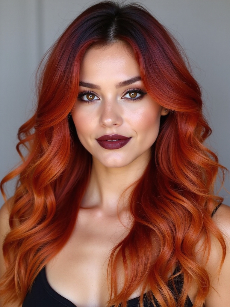 fiery vibrant hair transformation