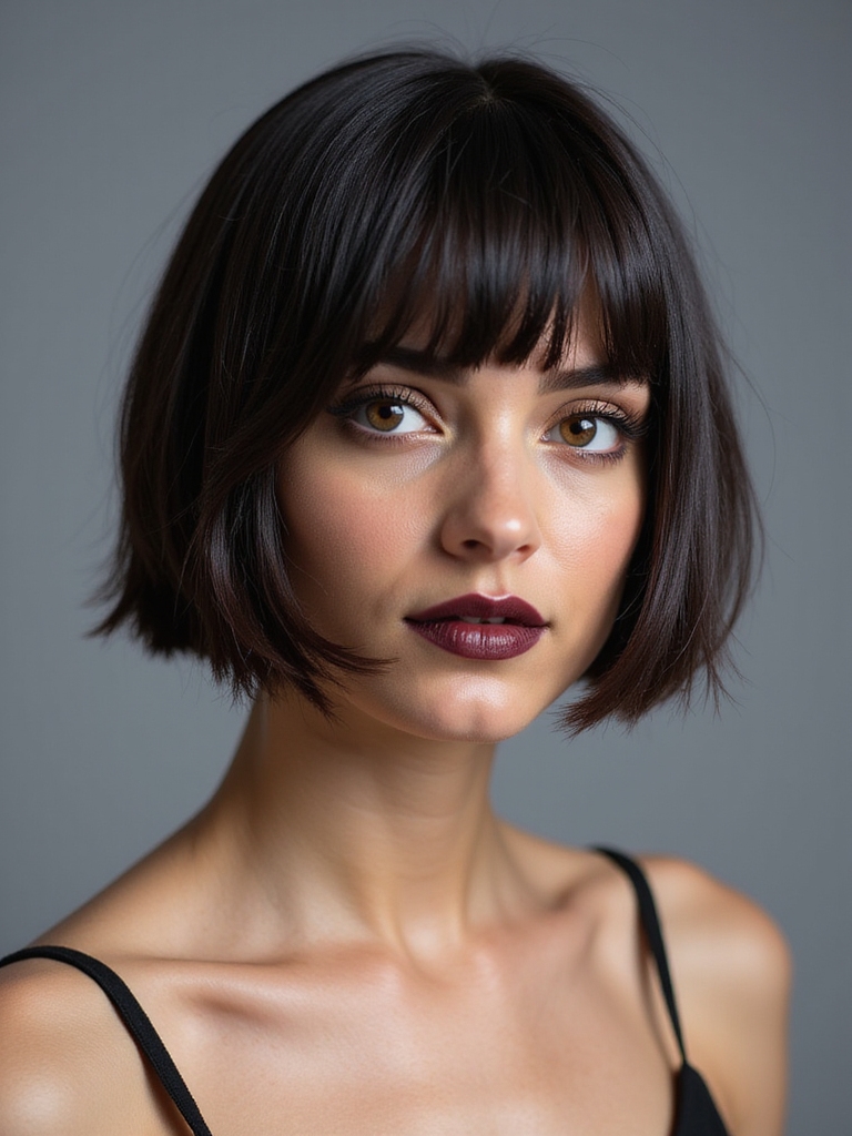 flapper style angled bob