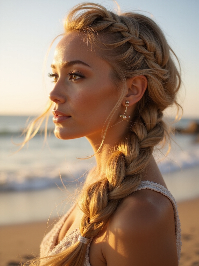 flowing fishtail braid technique