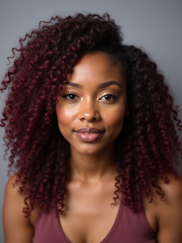 glamorous curly weave elegance