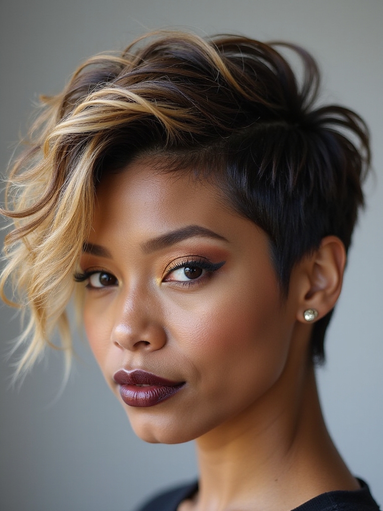 layered textured pixie styles