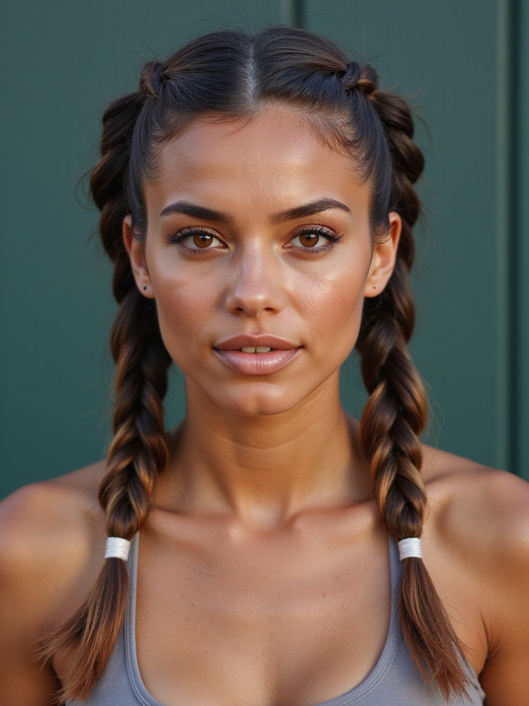 playful twisted pigtails hairstyle