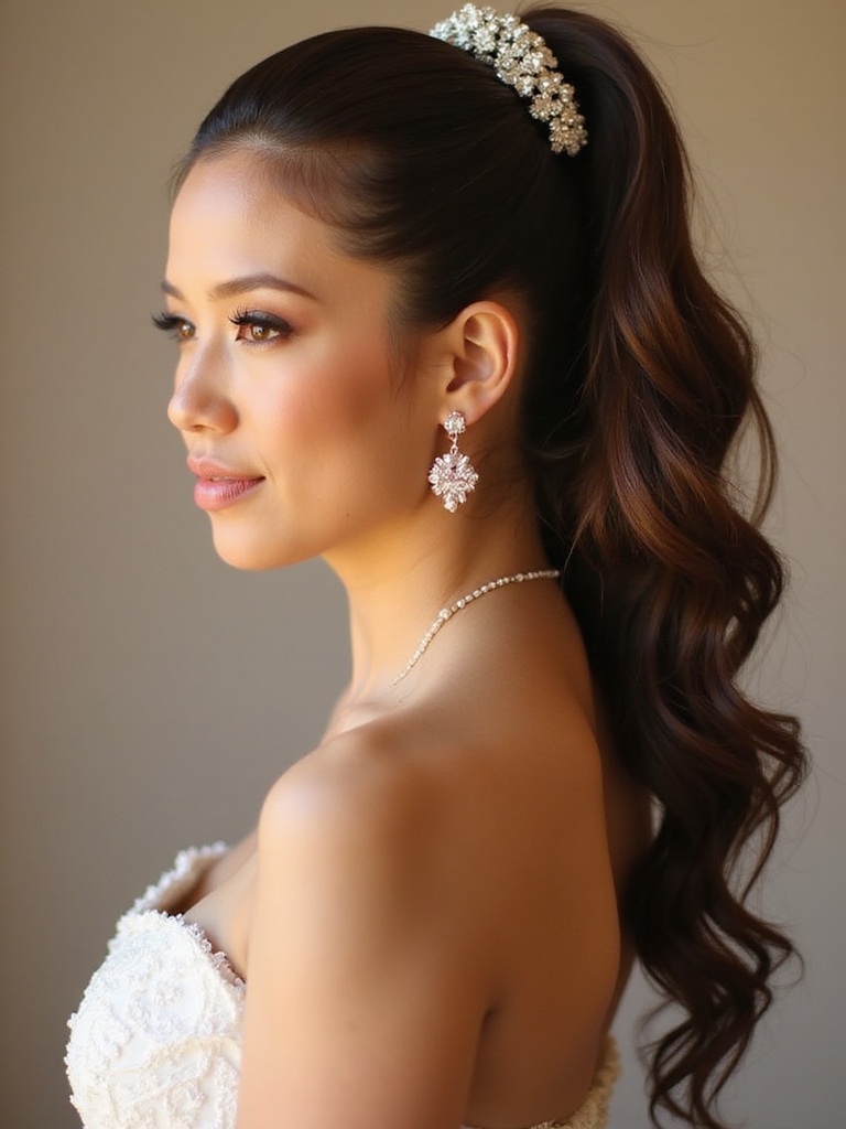 ponytail transformation for evening