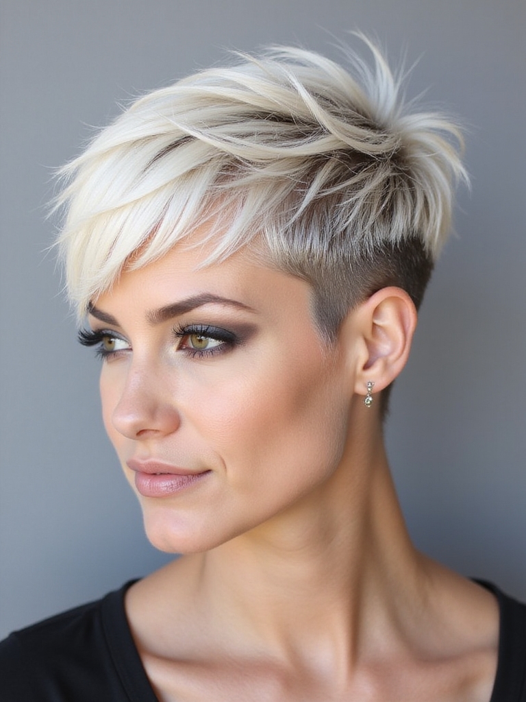 punk pixie hair confidence