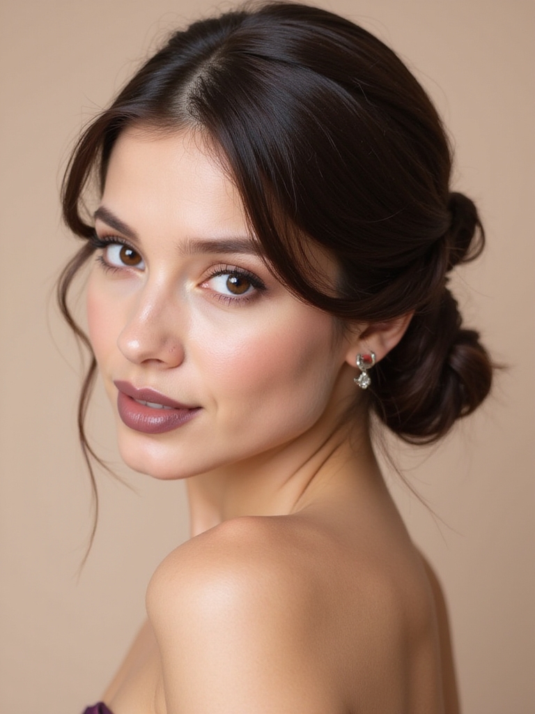 quick stylish low bun