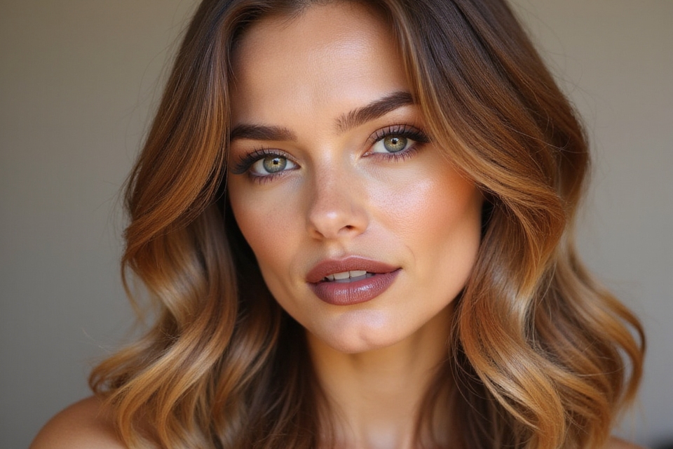 radiant light brown hair