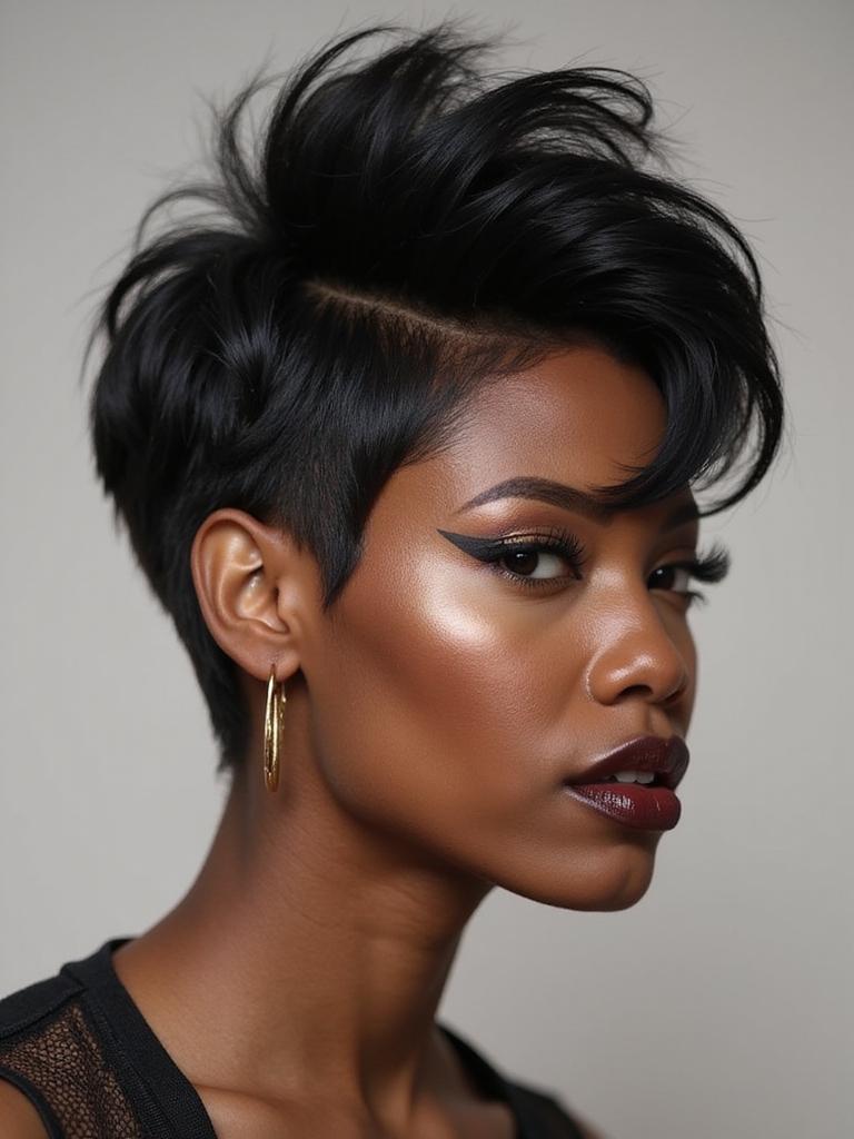 retro modern pixie styles