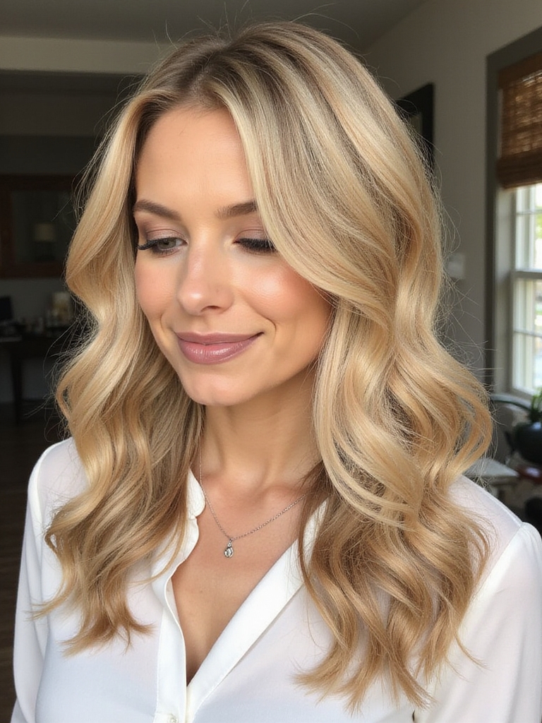 sassy side swept voluminous waves
