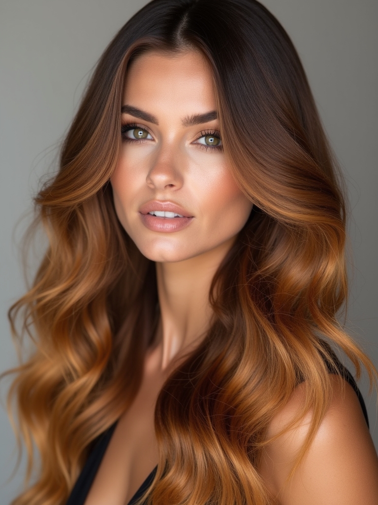seamless honey brown ombre