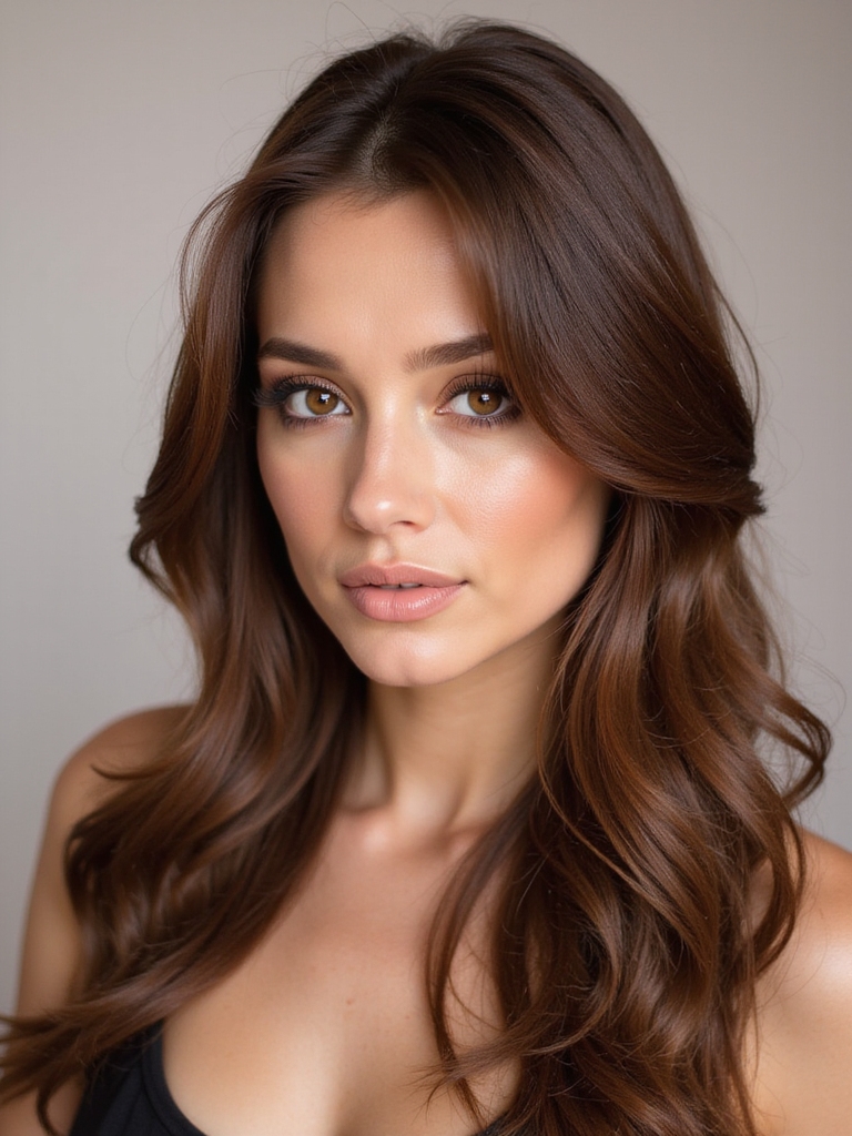 side swept bangs long layers