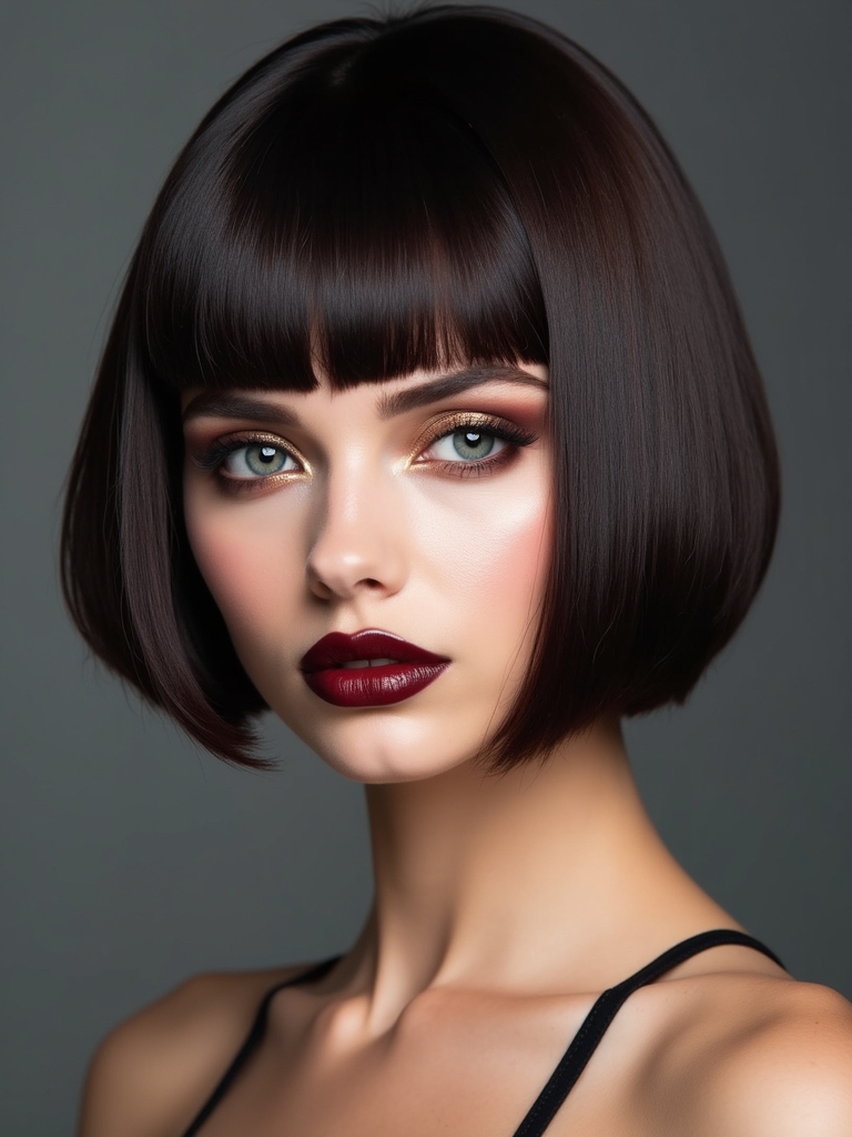 sleek angled bob variations