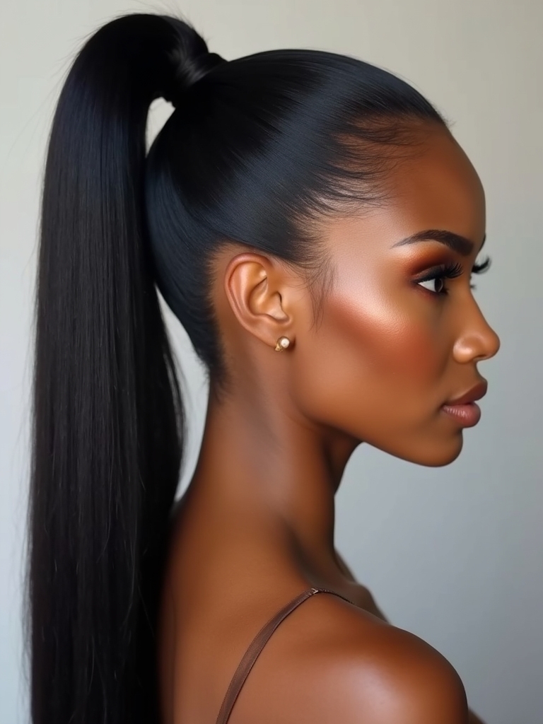 sleek high ponytail tutorial