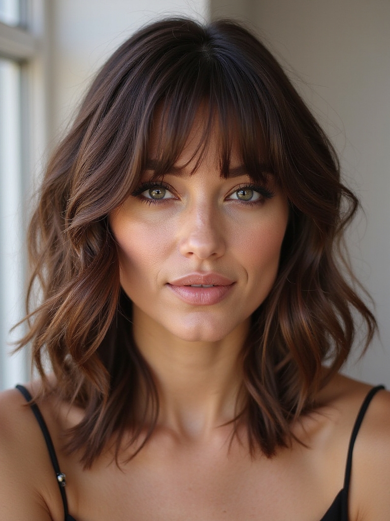 soft low maintenance wispy bangs