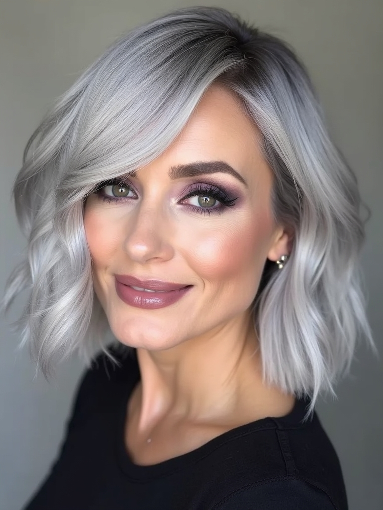 sophisticated long bob hairstyle