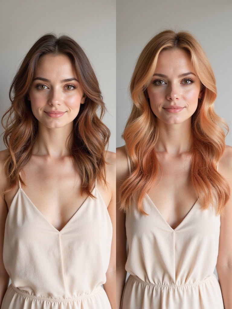stunning strawberry blonde transformation