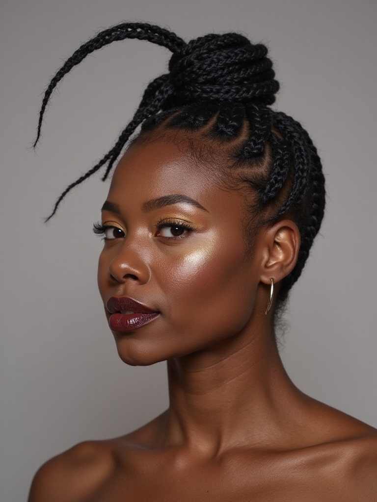 stylish low maintenance cornrows