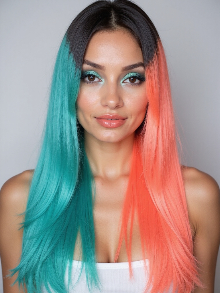 teal and coral elegance